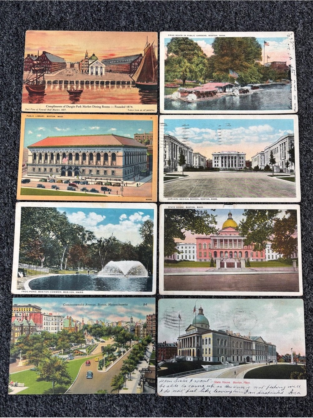 Vintage Boston Landmark Postcard Set of 27 - Multi-Color